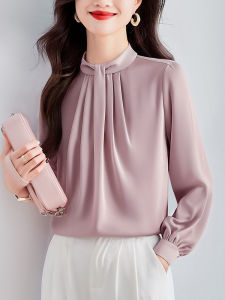 DAIXIANGFEIZI | Áo Sơ Mi Dài Tay Phụ Nữ Chất Liệu Satin