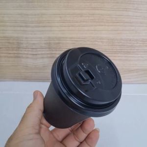 Gelas Kertas Kopi BLACK + LID 8 oz: Solusi Tahan Panas & Anti Bocor