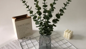 20PCS Artificial Eucalyptus Leaves Stems Decorative Flowers for Home Decor Wedding Christmas Gift Floral Arrangements