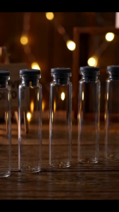 20pcs 10ml Glass Vial  Lab Empty Vials with Butyl Rubber Stopper Mini Empty Glass Vials Jars