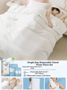 DEBEIJIE | Travel Disposables Set Towel Bath Towel Toilet Seat Cover 8 Pieces