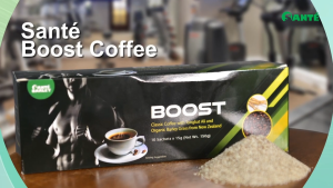 Sante Boost Instant Coffee with Tongkat Ali and Organic Barley Grass from New Zealand 15g x 10 Sachets