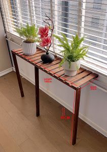 Balcony Suitable Waterproof Wood Freestanding Plant Shelf