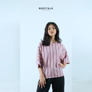 Bodytalk Blouse Wanita Tinsley Grey Pink 22573T9GP