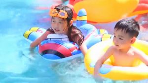 SG Stock EmmAmy Kids Cartoon Inflatable Swimming Float Swimming Ring Life buoy