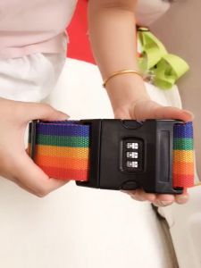 Rainbow Luggage Strap Cross Belt Adjustable Travel Buckle Baggage Belts