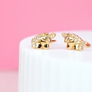Collexion Glory Unicorn Ear Stud Anting Anak Lapis Emas Gold Plated