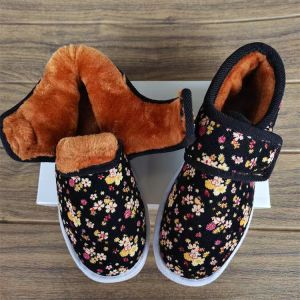 Old Beijing Handmade Cotton Shoes Warm Velvet Padded Thickened Tendon Bottom Fall and Winter Velcro Breathable Non-Slip Wear-Resistant Old Cotton Shoes