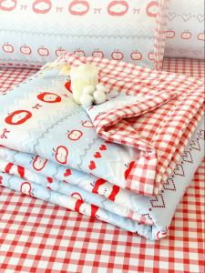 Kiss Dear | Cute Cotton Summer Quilt Set Machine Washable