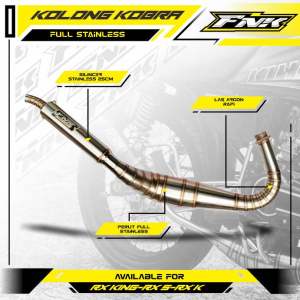 Knalpot Rx King FNK Kolong Kobra Full Stainless Original Produk FNK Racing Exhaust (Free laser nama)