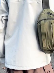 WEPOWER กระเป๋าคาดเอวผู้ชายใหม่กระเป๋ากีฬากลางแจ้งคาดอกอินเทรนด์เรียบง่ายกระเป๋าเล็กเดินทาง