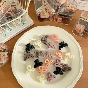 BW-C1267 Jepit Rambut Doff Mini Isi 10pcs Free Box Jedai Kecil Wanita / Jepitan Rambut Pita Anak