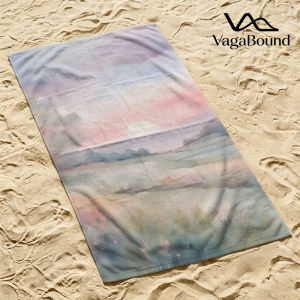 Pastel Dawn Landscape Quick Drying Beach Towels Ultra Lightweight Fast-drying Super Absorbent It is a must-have item for summer