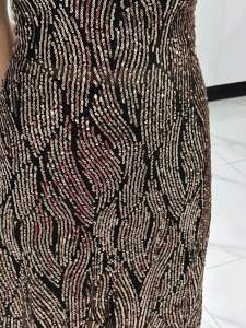 Vải kim sa lưới màu vàng hồng co giãn 4 chiều (khổ 1m3)may đầm váy dạ hội đầm body thời trang