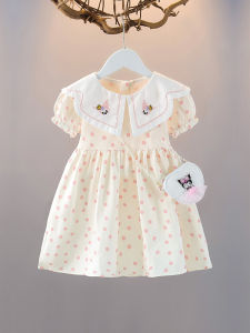 Váy Công Chúa Tay Ngắn Mùa Hè Cho Bé Gái Váy Trẻ Em Phong Cách Mới 2025 Váy Tay Ngắn Họa Tiết Chấm Bi Cho Bé Gái Váy Ngắn Cho Bé Gái