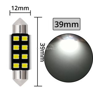Đèn Đọc Sách Ô Tô Đa Năng LED 31mm 36mm 39mm 41mm 2835 8SMD Trắng DC 12V Đèn Biển Số Đèn Nội Thất 2/10 Cái C5W C10W