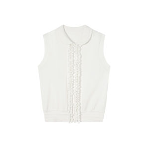 XXNING | French Lace Edge Sleeveless Top Skirt Set 2 Pieces