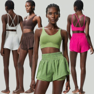 Running Cross Back Loose Pockets Yoga & Fitness Set