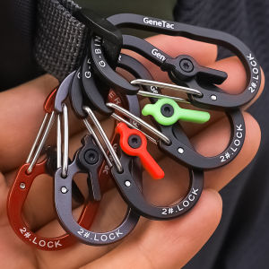High Quality EDC Alloy Carabiner with Lock Anti-Theft Carabiner Spring Steel Wire Backpack Buckle Outdoor Hiking Camping Tools