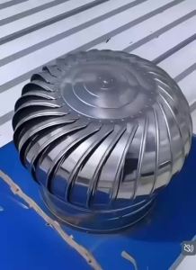 60/50cm 201 Stainless Steel Roof Heat Ventilation Unpowered Hood Wind Turbine Flue Exhaust Air Rotation Fan Bumbung Pengudaraan Panas Apollo Ventilator 3801