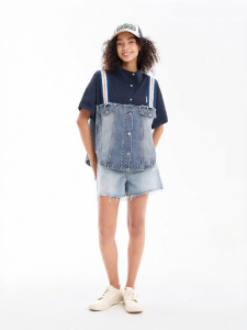 URLAZH | Vintage Retro Unique Collar Design Denim Jacket