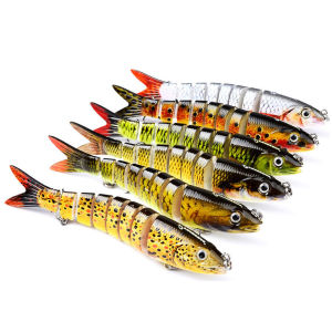 13.28cm/19g Wobbler Fishing Lure Multi Jointed 8 Segments Artificial Hard Bait Swimbait Plastic Fishing Tackle For Bass Pike