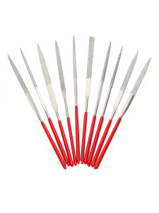 Hand Tools 10Pcs Mini Needle File Set Diamond Coated MTS013 140mm for Ceramic Glass Gem Stone Hobbies and Crafts