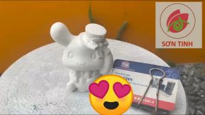 Tượng tô màu THỎ CINNAMOROLL 10cm C10 tô tượng thạch cao (Không kèm màu)