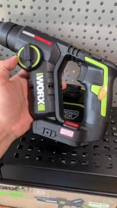 Máy khoan đục bê tông cầm tay 20V Worx WU380S/ Động cơ không chổi than/ màu đen xanh/ chui gài SDSplus thông dụng/ khoan thường và khoan búa.