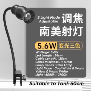 Yee Aquarium Spotlight Led 3W / 5W / 7W Three Colour Adjustable Cool White Warm White Warm Yellow 南美洲缸 鱼缸Spotlight Lampu Spotlight Akuarium
