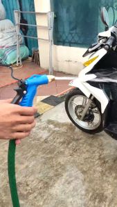 Paket Selang Air Hijau Anti Lumut 10-15 Meter Jet Spray Cuci Motor Mobil COD Murah
