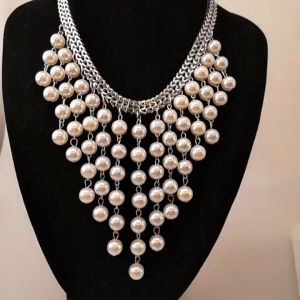 Tassel Pearl Necklace Long Pendant Collarbone Chain For Wedding Party Bridal Women Collar Necklaces