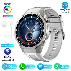 GPS NFC Smart Watch Men 360*360 AMOLED Screen Heart rate Bluetooth Calls IP68 Waterproof Man Sports Smartwatch 2025 For Android