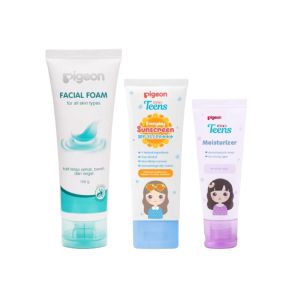 Paket Perawatan Kulit Wajah Pigeon Teens 3in1 (Moisturizer 20ml Facial Foam 100ml Sunscreen 30ml)