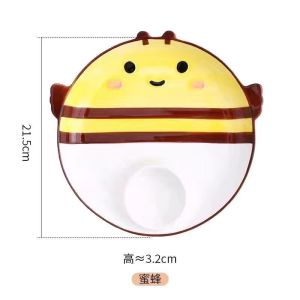 Cute cartoon dumpling plate with vinegar dish dinner plate breakfast plate compartment plate