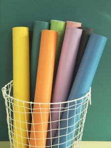 10-Meter Waterproof Self-Adhesive Wallpaper Pure Color Background Wall Decor for Bedroom Refreshment And Styling PVC Material