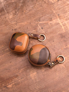 ZiYi Top Layer Cowhide Leather FreeBuds3 Airpods1/2 Generation pro Protective Storage Case Digital Accessories Organizer