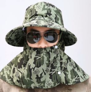 Anti UV Army Camo Outdoor Hat / Fishing Cap Waterproof For Camping Fishing Outdoor Sport Sun