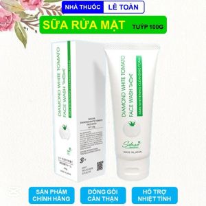 Sữa rửa mặt trắng da mờ thâm nám Sakura diamond white tomato face wash tuýp 100g