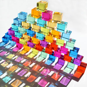 Colorful Acrylic Educational Building Blocks High Light Transmission