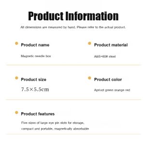 Magnetic Needle Box: A Multifunctional Portable Sewing Tool