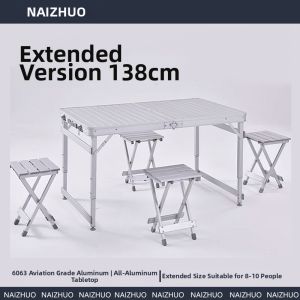 NAIZHUO | Adjustable Height Portable Outdoor Folding Table