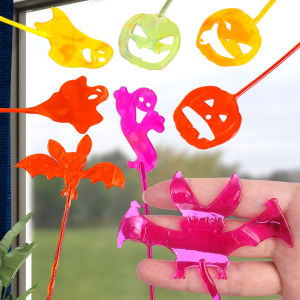 3/5Pcs Elastically Stretchable Sticky Slap Hands Sensory Toys Bat Ghost Halloween Party Favors Stretchy Sticky Hands Toys Kids Birthday Party Favors