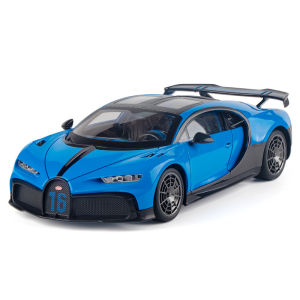 【RUM】1:18 Scale Bugatti Chiron Alloy Car Model Light & Sound Effect Diecast Car Toys for Boys Birthday Gift Kids Toys Car Collection