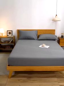 3 In 1 Premium Hotel Sheets Garter Sheets And Pillowcases Canada Large Cotton Bedding (1 Fitted Sheet And 2 Pillowcases) Flat Sheets With Pillowcases