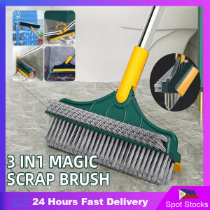 GREENSINDOOR 3 In 1 Cleaning Brush Cleaner Brush For Cleaning Bathroom Brush With Long Handle Rotating Floor Brush Crevice Brush