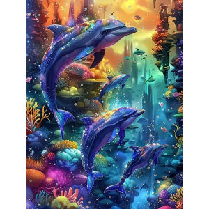 500 1000 1200 2000pcs Dolphin Sea Animal Jigsaw Puzzle For Adults Beginners Home Decor Creative Gift Family Challenge