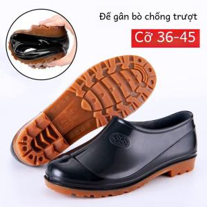Giày Đi Mưa Nam Mùa Xuân 2021 Chống Thấm Nước Đế Cao Su Chống Trượt Giày Đi Trong Nhà Chống Trượt