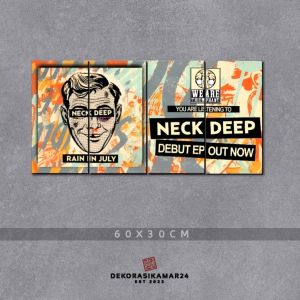 Hiasan dinding kamar cowok Poster dinding band neckdeep 1 set Pajangan Wall decor