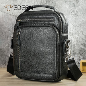 Edern da thật mới của nam giới Túi Đeo Vai Kiểu hoài cổ Túi đeo chéo thường ngày dung tích lớn Túi đeo chéo dọc da bò Túi đeo cho nam giới